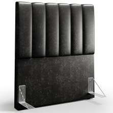 Cabeceira Cama Box Solteiro 100 cm Dália W01 Couríssimo Preto - Lyam Decor