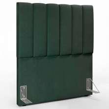 Cabeceira Cama Box Solteiro 100 cm Dália W01 Linho Verde Musgo - Lyam Decor