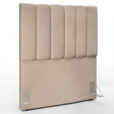Cabeceira Cama Box Solteiro 100 cm Dália W01 Suede Bege - Lyam Decor