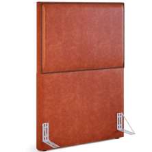 Cabeceira Cama Box Solteiro Com Tachas 100 cm Vicenza L02 Couríssimo Camel - Lyam Decor