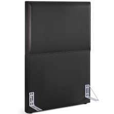 Cabeceira Cama Box Solteiro Com Tachas 100 cm Vicenza L02 Couríssimo Preto - Lyam Decor