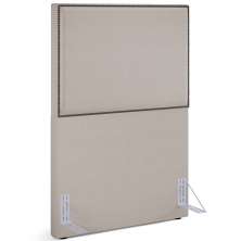 Cabeceira Cama Box Solteiro Com Tachas 100 cm Vicenza L02 Linho Bege - Lyam Decor
