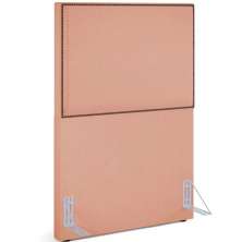 Cabeceira Cama Box Solteiro Com Tachas 100 cm Vicenza L02 Linho Rosê - Lyam Decor