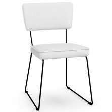 Cadeira Decorativa Estofada Para Sala De Jantar Allana L02 Facto Branco - Lyam Decor