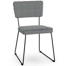 Cadeira Decorativa Estofada Para Sala De Jantar Allana L02 Pied Poule - Lyam Decor