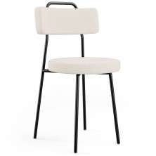 Cadeira Decorativa Estofada Para Sala De Jantar Barcelona L02 Linho Cru - Lyam Decor