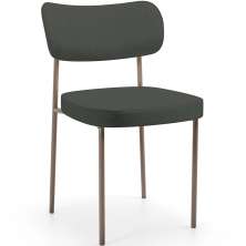 Cadeira Decorativa Sala De Jantar Melina Base Arena L02 Linho Verde Musgo - Lyam Decor