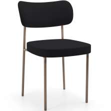 Cadeira Decorativa Sala De Jantar Melina Base Arena L02 Suede Rosê - Lyam Decor