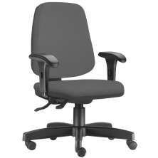 Cadeira Giratória Job L02 Diretor Executiva Crepe Cinza - Lyam Decor