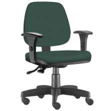 Cadeira Giratória Job L02 Executiva Ergonômica Escritório Crepe Verde Musgo - Lyam Decor