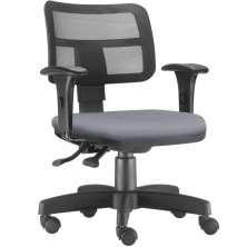 Cadeira Giratória Zip L02 Executiva Ergonômica Escritório Couro Sintético Cinza - Lyam Decor