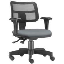 Cadeira Giratória Zip L02 Executiva Ergonômica Escritório Crepe Cinza - Lyam Decor
