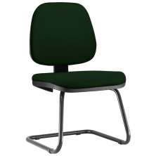 Cadeira Para Escritório Job L02 Fixa Crepe Verde Musgo - Lyam Decor