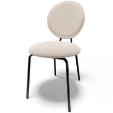 Cadeira Para Sala de Jantar Cozinha Évora L02 Suede Bege - Lyam