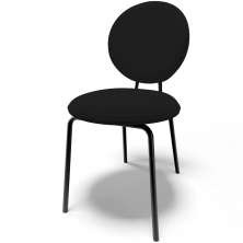 Cadeira Para Sala de Jantar Cozinha Évora L02 Suede Preto - Lyam
