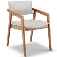 Cadeira Para Sala de Jantar Estar Living Giorgia L02 Bouclê Cru - Lyam Decor
