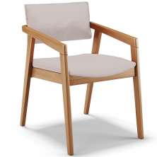 Cadeira Para Sala de Jantar Estar Living Giorgia L02 Linho Bege - Lyam Decor