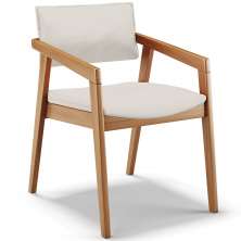 Cadeira Para Sala de Jantar Estar Living Giorgia L02 Linho Cru - Lyam Decor