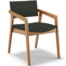 Cadeira Para Sala de Jantar Estar Living Giorgia L02 Linho Verde Musgo - Lyam Decor