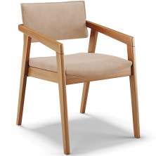 Cadeira Para Sala de Jantar Estar Living Giorgia L02 Suede Bege - Lyam Decor