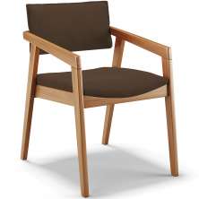 Cadeira Para Sala de Jantar Estar Living Giorgia L02 Suede Marrom - Lyam Decor