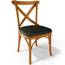 Cadeira Para Sala de Jantar e Estar Living Estofada Ávila L02 Couríssimo Verde Musgo - Lyam