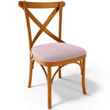 Cadeira Para Sala de Jantar e Estar Living Estofada Ávila L02 Suede Rosê - Lyam