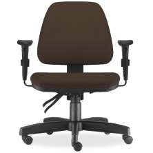 Cadeira de Escritório Giratória Executiva Ergonômica Sky L02 Suede Marrom - Lyam Decor