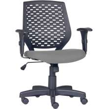 Cadeira de Escritório Giratória Executiva Ergonômica Tech L02 Corino Cinza - Lyam Decor