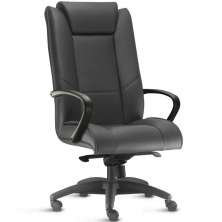 Cadeira de Escritório Presidente Executiva New Onix F02 Couro Ecológico Preto - Lyam Decor