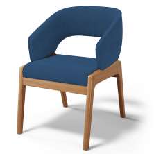 Cadeira de Jantar e Estar Living Estofada Lince L02 Suede Azul Marinho - Lyam Decor