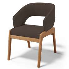 Cadeira de Jantar e Estar Living Estofada Lince L02 Suede Marrom - Lyam Decor