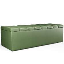 Calçadeira Recamier Baú Para Cama De Casal King Dália 195x50 cm W01 Couríssimo Verde Musgo - Lyam