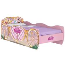 Cama Infantil Com Proteção Lateral Quarto Fantasy P04 Rosa - Lyam Decor