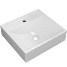 Cuba de Apoio Quadrada Para Banheiro Lavabo C01 Q39W Branco - Lyam Decor