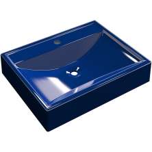 Cuba de Apoio Retangular C01 Para Banheiro RT49 Azul Escuro - Lyam Decor