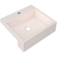 Cuba de Semi Encaixe C01 Quadrada Para Banheiro XQ395 Bege - Lyam Decor
