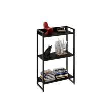 Estante Multiuso Para Escritório Industrial 03 Prateleiras Areta 104x60cm C01 Onix - Lyam Decor