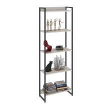 Estante Multiuso Para Escritório Industrial 05 Prateleiras Areta 186x60cm C01 Snow - Lyam Decor