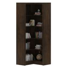 Estante de Canto Para Escritório Home Office 4 Prateleiras Brandon 171x68cm T01 Rústico - Lyam Decor