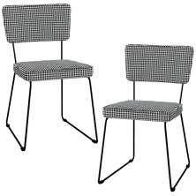 Kit 02 Cadeiras Decorativas Para Sala De Jantar Allana L02 Pied Poule - Lyam Decor