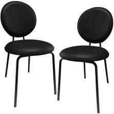 Kit 02 Cadeiras Para Sala de Jantar Cozinha Évora L02 Couríssimo Preto - Lyam