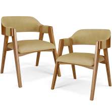 Kit 02 Cadeiras Para Sala de Jantar e Estar Living Estofada Suran L02 Couríssimo Fendi - Lyam