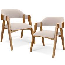 Kit 02 Cadeiras Para Sala de Jantar e Estar Living Estofada Suran L02 Suede Bege - Lyam