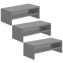 Kit 03 Suportes Stand Para Monitores Mesa Escritório Home Office Lap L03 Cinza - Lyam