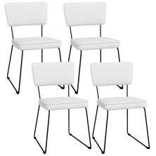 Kit 04 Cadeiras Decorativas Para Sala De Jantar Allana L02 Facto Branco - Lyam Decor