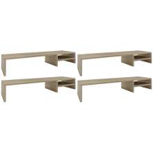 Kit 04 Suportes Para Monitor Stand Home Office Lap 90 cm L03 Amadeirado - Lyam