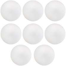 Kit 08 Assentos Redondo Banqueta Cadeira Estofados Poltronas H02 Corino Branco 35 cm - Lyam Decor