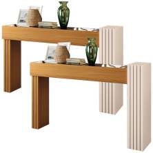 Kit 2 Aparadores Decorativos Sala Estar Espelhado Lord B01 Cinamomo Off White - Lyam Decor