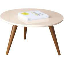 Mesa De Centro Decorativa Sofia B01 Off White Pés Palito - Lyam Decor